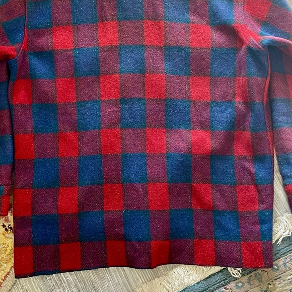 Vintage 1950s Congress Sportswear Macys Mens Classic Plaid Wool Flannel Coat - Picture 13 of 15